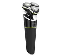 Melissa Infinity16680051 - Afeitadora eléctrica para hombre, recortadora de barba, tres cabezales giratorios, batería integrada, indicador de carga, soporte de carga, color negro