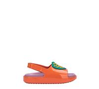 Melissa Mini Cloud Slide + FABULA BB, Sandalias Planas, Naranja, 24 EU