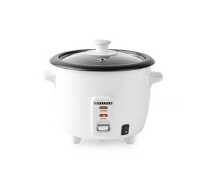 Melissa Olla arrocera 0.6L - 300W - con revestimiento antiadherente - Inserto de vapor - Función mantener caliente - Apagado automático - Incluye taza y cuchara medidoras - Blanco