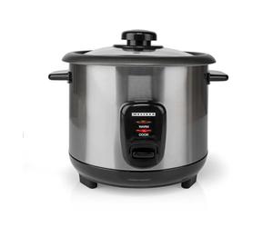Melissa Olla arrocera con capacidad 1,0 L - 400 W, revestimiento antiadherente - Carcasa de acero inoxidable - Cesta de vapor - Función mantener caliente - Apagado automático - Incluye taza y cuchara