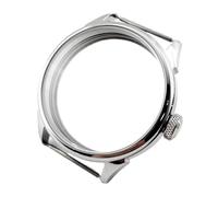 Melitare Caja de Reloj Plateada cepillada de 42mm, Acero Inoxidable sólido for ETA 6498 6497 Sea Gull ST3600, Piezas de Accesorios for Relojes de Movimiento, 1 ud.(Case 3)