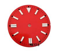 Melitare Esfera de Reloj NH35 de 28,5mm con manecillas, Luminosa estéril Negra/Azul/roja for Accesorio de Movimiento NH35A, 1 ud.(Dial 14)