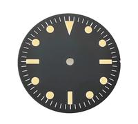 Melitare Esfera del Reloj Negra estéril de 28,5mm, Compatible con Las 3,0 en Punto, 8 for Relojes de Movimiento NH35 NH35A, Piezas y Accesorios, 1 ud.(Dial 2)