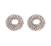 Melitt 1 par de broches desmontables para zapatos de cristal con hebilla de diamantes de imitación para mujer, Color de la foto, Talla