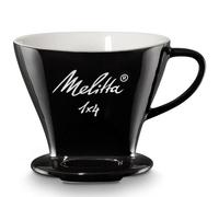 Melitta 1 x 4 Permamenter - Filtro de café de porcelana, color negro