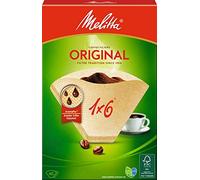 Melitta, 40 Filtros de café, Tamaño 1x6, Para cafeteras de filtro, Original, Marrón