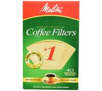 Melitta 620122 40 filtros de caf c nicos marr n natural n. 1 (paquete de 5)