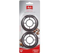 Melitta 6650667 Filtros de Café Reutilizables para Cafeteras de Cápsulas Philips Senseo, Pack de 2, Negro