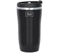 Melitta 6758255 Taza Isotérmica de 250 ml, Base Antideslizante, Antigoteo, Totalmente Hermético, Negro, 0.25 litros, Plástico