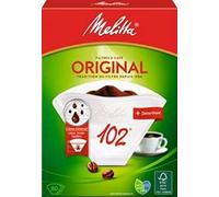 Melitta, 80 filtros de café, tamaño 102, para cafetera de filtro, 1 bolsa de descalcificador incluida, original, color marrón