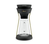 Melitta AMANO Cafetera Automática con Molinillo Integrado, 1.2L, Negro y Dorado, Tecnología de Goteo Silencioso, Ideal para Café Gourmet, Diseño Compacto y Elegante