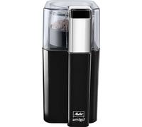 Melitta Amigo - Molinillo de café eléctrico con cuchillas de acero para diferentes grados de molienda, para máquinas de café, moledor de café compacto para hasta 60 g de café