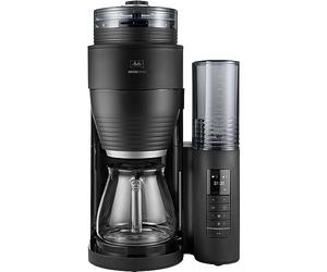 Melitta AromaFresh Pro X - Cafetera de goteo con molinillo integrado, cafetera de filtro con jarra térmica y depósito de agua extraíble, máquina de café para hasta 10 tazas, negro