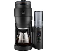 Melitta AromaFresh X 1030-06, Cafetera de Goteo con Molinillo Incorporado, 10 Tazas, Temporizador 24 Horas, Mantenimiento en Caliente, Apto para Café Molido Previamente, Pantalla LC, Negro Mate