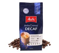 Melitta BellaCrema - Granos de café descafeinados enteros 1 kg, sin molido, granos de café para cafetera automática, sin cafeína, tostados suaves, tostados en Alemania, fuerza 3