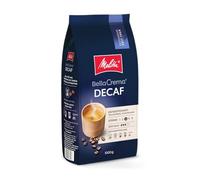 Melitta BellaCrema - Granos de café descafeinados enteros 1 kg, sin molido, granos de café para cafetera automática, sin cafeína, tostados suaves, tostados en Alemania, fuerza 3