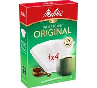 Melitta Bolsas de filtro 1x4 originales, 3 zonas de aroma, 80 unidades color blanco