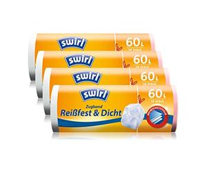 Melitta, bolsas para la basura, con correa elástica, de 60 litros, 4-pack (4 x 10 uds.)