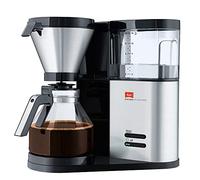 Melitta Cafetera de filtro con jarra de vidrio, Aroma Elegance, Negro/Acero inoxidable mate, 1012-01