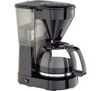 Melitta Easy II 1023-02 - Cafetera de goteo con jarra de vidrio y portafiltros aptos para lavavajillas, cafetera de filtro antigoteo, máquina de café para hasta 10 tazas, 1,25 L, negro