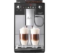 Melitta Latticia OT F300-101 - Cafetera superautomática para café con leche espumada o capuchino, máquina de café con molinillo silencioso y 3 niveles de intensidad, 1,5 L, plata