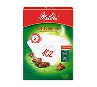 Melitta, 80 filtros de café, tamaño 102, para cafetera de filtro, 1 bolsa de descalcificador incluida, original, color marrón