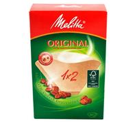 Melitta Bolsas de filtro 1 x 2/80 marrón natural, 80 unidades