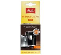 Melitta Pastillas Perfect Clean - Pastillas limpiadoras para cafeteras superautomáticas, producto de limpieza que elimina los restos de café, limpieza eficiente e higiénica garantizada, 4 unidades