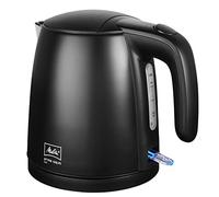 Melitta Prime Aqua Hervidor de Agua Eléctrico, 1 Litro, Calentador de Agua, Tetera Eléctrica, Cuerpo de Acero Inoxidable, 100% Libre de BPA, Base 360, negro