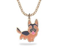 Melix Home Collar con colgante de perro, bonita joyería para amantes de los perros, regalo ideal para entusiastas y dueños de mascotas, Acero inoxidable, No es una piedra preciosa