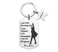 Melix HOME Hamilton - Llavero de mercancía musical, regalos inspiradores, bonitos llaveros para mujeres, adolescentes, niñas, hijas, hijos, Llavero Hamilton, M