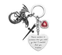 Melix Home Llavero de ala de dragón de 4ª mercancía, regalo para amantes de los libros, para adolescentes, niñas y mujeres