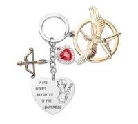 Melix Home Llavero de Sinsajo de Hunger Merch Games para adolescentes, niñas, hijas, mujeres, regalo de cumpleaños, Llavero de hambre, M