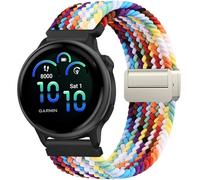 Meliya Correa de nailon trenzado para Garmin Vivoactive 6/Vivoactive 5/Vivoactive 3, correa de repuesto elástica de 20 mm para Venu/Venu Sq, Forerunner 55/158/165/245/645, Galaxy Watch 7/6/5/4