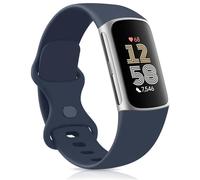Meliya Correas deportivas de repuesto para Fitbit Charge 6 / Charge 5 para mujeres y hombres, de silicona suave, ajustable, para Fitbit Charge 5/Charge 6 (azul abismo, grande)