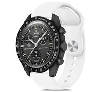 Meliya Correas para reloj Moonswatch, correa de silicona suave compatible con Omega X Swatch Moonswatch Speedmaster/Rolex/SEIKO 20 mm, Swatch Omega Moonswatch Speedmaster Watch Correa de repuesto para