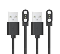 Meliya Paquete de 2 cargadores de reloj inteligente BIGGERFIVE Brave 2, cable de carga USB magnético de repuesto para BIGGERFIVE BW02 y BW01