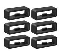 Meliya Paquete de 6 correas compatibles con Disney Magic Band/2.0/+, correa de repuesto de silicona para reloj, soporte/clips (6 negros)