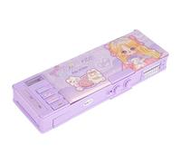 Meliyya Estuche desplegable para lápices con diseño de dibujos animados con bloqueo de contraseña, programación, pizarra blanca, Navidad, cumpleaños, papelería, regalos para adolescentes, Patrón de