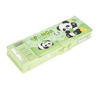 Meliyya Estuche desplegable para lápices con diseño de dibujos animados con bloqueo de contraseña, programación, pizarra blanca, Navidad, cumpleaños, papelería, regalos para adolescentes, Patrón de