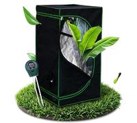Melko Growbox Oxford 600D Growtent Growtent - Armario de cultivo para cultivo en casa, invernadero, resistente a la luz y al agua (40 x 40 x 160 cm)