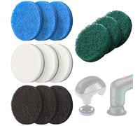 Mellbree 12 cepillos de repuesto 4 en 1 para Bosch Universal Brush 6033/Dremel PC10 - Almohadilla de microfibra de alto rendimiento, fácil de cambiar para baño/cocina/jardín