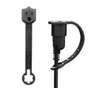 Mellbree Cubierta de enchufe para exteriores, protector de cable de extensión impermeable de 2 y 3 puntas