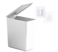 Melldrry Basura para Residuos Orgánicos 1.2 Litros, Compostador, Contenedor para Hacer Compost 15.5x8.7x16.2cm, Cubo de Compostaje Alimentos, Blanco