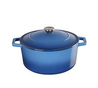 Mellerware - Cacerola de hierro fundido CUKING Heavy 26cm 5,3L | Apta para todos tipos de cocina: vitrocerámica, gas, horno, placa electrica e induccion | Antiadherente | Libre PFOA y PTFE | Azul