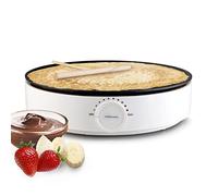 Mellerware - Crepera profesional Slurpy! 1200W | Superficie Antiadherente | Maquina electrica crepes | Termostato regulable | Esparcidores de Madera | Portatil | Maker de comida americana | Blanco
