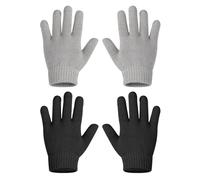 MELLIEX 2 Pares Guantes de Punto Mágico para Niños, Elásticos Guantes Dedos Completos Cálidos de Invierno Mitones para Niños y Niñas de 1-3 Años