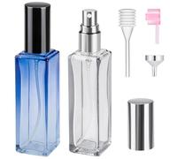 MELLIEX 2 Piezas Vidrio Atomizador Perfume Recargable Claro Pulverizador Perfume Portátil Fino Vapor Bote Perfume para Viajes Negocios Diario, 20ml