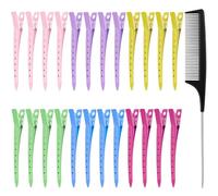 MELLIEX 24 Piezas Pinza de Pelo de Duckbill Pinzas de Pelo Separadoras 3.5 pulgadas de Metal Multicolor Cocodrilo Orquillas para Mujer Niña Masculino