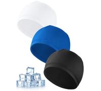MELLIEX 3 Piezas Gorro para Hombre Mujer, Transpirable Seda Helada Running Skull Cap Multifuncional Gorro Bajo Casco para Ciclismo Moto